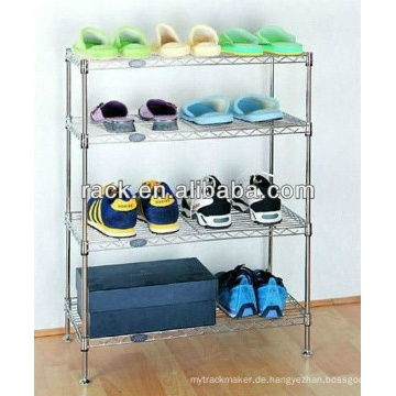 Flat 4 Tiers Einstellbare Metall Schuh Rack (LD603590B4C)